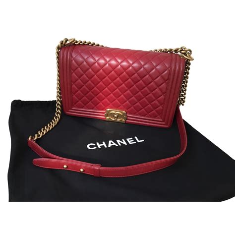 red chanel boy bag replica|sac chanel boy authentique.